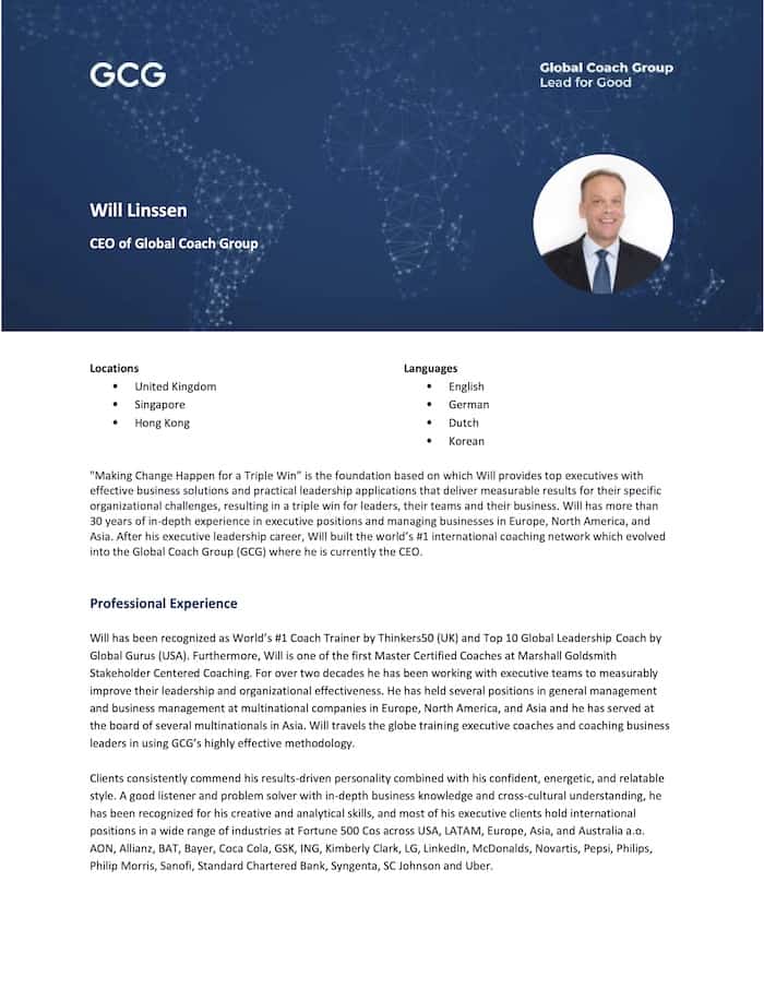 Will Linssen - Coach Profile